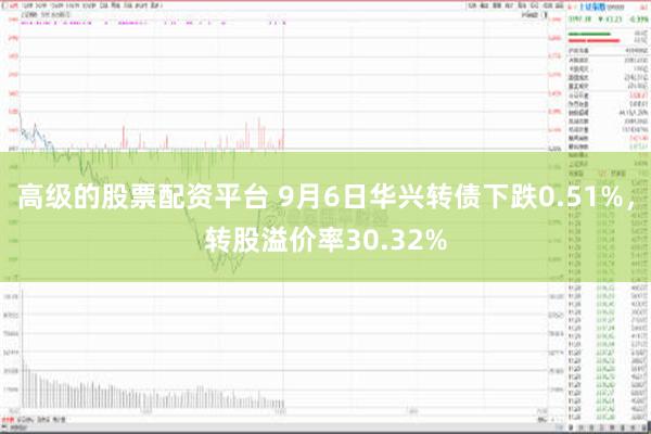 高级的股票配资平台 9月6日华兴转债下跌0.51%，转股溢价率30.32%