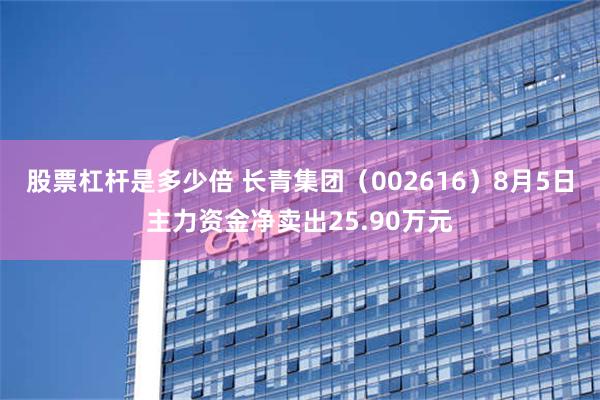 股票杠杆是多少倍 长青集团（002616）8月5日主力资金净卖出25.90万元