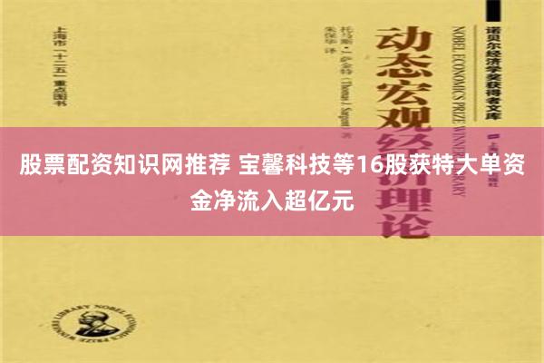 股票配资知识网推荐 宝馨科技等16股获特大单资金净流入超亿元